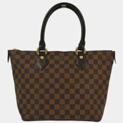 Pre Owned Louis Vuitton Brown Damier Saleya PM Tote Bag