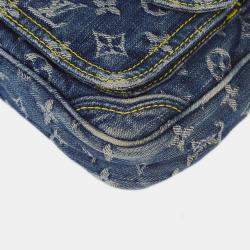 Louis Vuitton Blue Monogram Denim Baggy GM Shoulder Bag