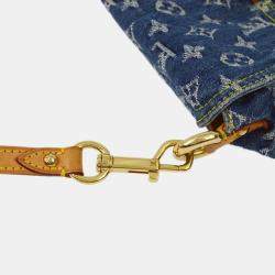 Louis Vuitton Blue Monogram Denim and Vachetta Leather Mini Pleaty Shoulder Bag