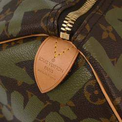 Louis Vuitton Khaki Monogram Graffiti Keepall 50 Duffle  Bag