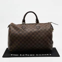 Pre Owned Louis Vuitton Damier Ebene Canvas Speedy 35 Bag