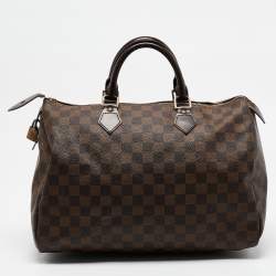Pre Owned Louis Vuitton Damier Ebene Canvas Speedy 35 Bag