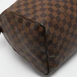 Pre Owned Louis Vuitton Damier Ebene Canvas Speedy 35 Bag