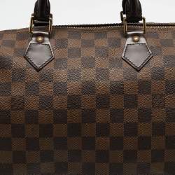 Pre Owned Louis Vuitton Damier Ebene Canvas Speedy 35 Bag