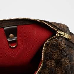 Pre Owned Louis Vuitton Damier Ebene Canvas Speedy 35 Bag