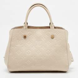 مملوكة مسبقًا Louis Vuitton Creme Empreinte Leather Montaigne BB Bag