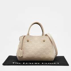 مملوكة مسبقًا Louis Vuitton Creme Empreinte Leather Montaigne BB Bag