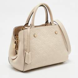 مملوكة مسبقًا Louis Vuitton Creme Empreinte Leather Montaigne BB Bag