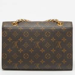 Pre Owned Louis Vuitton Black Monogram Canvas Victoire Chain Bag