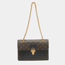 Pre Owned Louis Vuitton Black Monogram Canvas Victoire Chain Bag