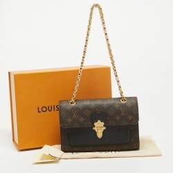 Pre Owned Louis Vuitton Black Monogram Canvas Victoire Chain Bag