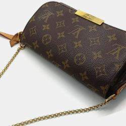 Pre Owned Louis Vuitton Brown Canvas Monogram Favorite PM bag