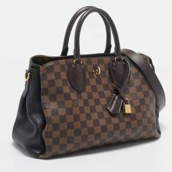 Pre Owned Louis Vuitton Black Damier Ebene Canvas Normandy Bag