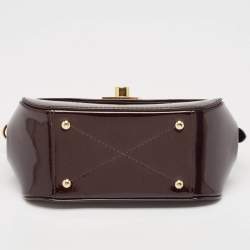 Pre Owned Louis Vuitton Amarante Monogram Vernis Pasadena Bag