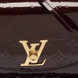 Pre Owned Louis Vuitton Amarante Monogram Vernis Pasadena Bag
