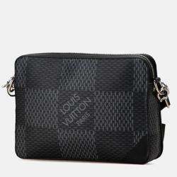 Louis Vuitton Black Canvas Trio Messenger Bag