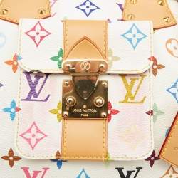 Pre Owned Louis Vuitton White Monogram Multicolore Canvas Speedy 30 Bag