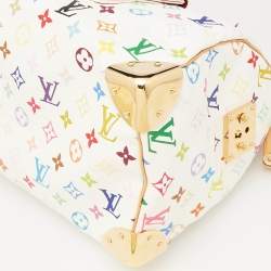 Pre Owned Louis Vuitton White Monogram Multicolore Canvas Speedy 30 Bag