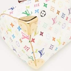 Pre Owned Louis Vuitton White Monogram Multicolore Canvas Speedy 30 Bag