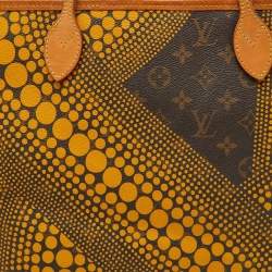 Louis Vuitton Yellow Monogram Waves Limited Edition Yayoi Kusama Neverfull MM Bag