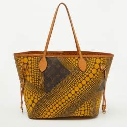 Louis Vuitton Yellow Monogram Waves Limited Edition Yayoi Kusama Neverfull MM Bag