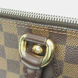 Pre Owned Louis Vuitton Damier Saleya Pm Handbag Ebene