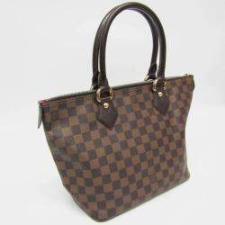 Pre Owned Louis Vuitton Damier Saleya Pm Handbag Ebene