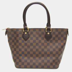 Pre Owned Louis Vuitton Damier Saleya Pm Handbag Ebene