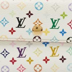 Louis Vuitton White Monogram Multicolore Canvas Alexandra Wallet