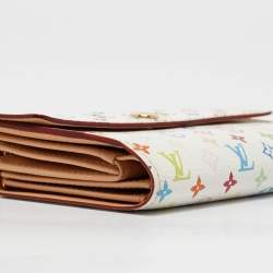Louis Vuitton White Monogram Multicolore Canvas Alexandra Wallet