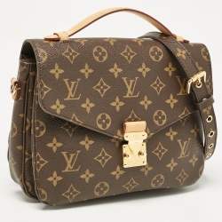 Pre Owned Louis Vuitton Monogram Canvas Pochette Metis Bag