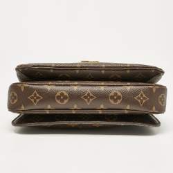 Pre Owned Louis Vuitton Monogram Canvas Pochette Metis Bag