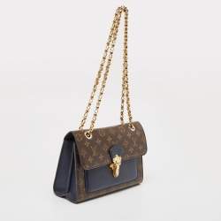 Pre Owned Louis Vuitton Blue Marine Monogram Canvas Victoire Bag