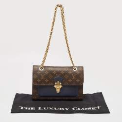 Pre Owned Louis Vuitton Blue Marine Monogram Canvas Victoire Bag