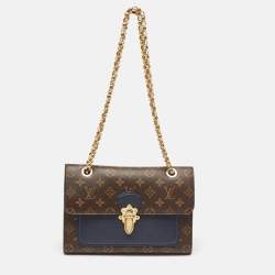Pre Owned Louis Vuitton Blue Marine Monogram Canvas Victoire Bag