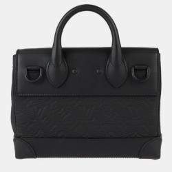 Louis Vuitton Black Taurillon Leather Steamer PM Handbag