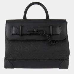 Louis Vuitton Black Taurillon Leather Steamer PM Handbag