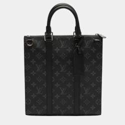 Louis Vuitton Noir Monogram Eclipse Sac Plat Tote Bag