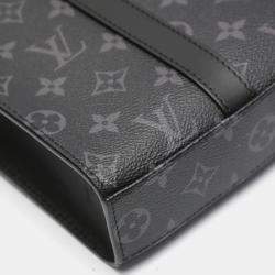 Louis Vuitton Noir Monogram Eclipse Sac Plat Tote Bag
