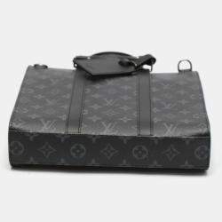 Louis Vuitton Noir Monogram Eclipse Sac Plat Tote Bag