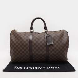 Pre Owned Louis Vuitton Damier Ebene Canvas Keepall 50 Bag