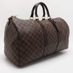 Pre Owned Louis Vuitton Damier Ebene Canvas Keepall 50 Bag