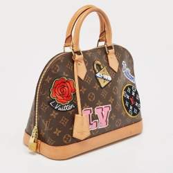 Pre Owned Louis Vuitton Monogram Canvas Patches Alma PM Bag