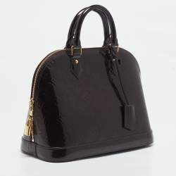 Pre Owned Louis Vuitton Amarante Monogram Vernis Alma PM Bag