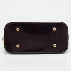 Pre Owned Louis Vuitton Amarante Monogram Vernis Alma PM Bag