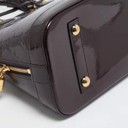 Pre Owned Louis Vuitton Amarante Monogram Vernis Alma PM Bag