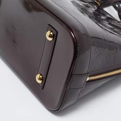 Pre Owned Louis Vuitton Amarante Monogram Vernis Alma PM Bag