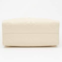 Pre Owned Louis Vuitton Cream Monogram Empriente Leather Giant Onthego MM Bag