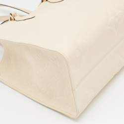 Pre Owned Louis Vuitton Cream Monogram Empriente Leather Giant Onthego MM Bag
