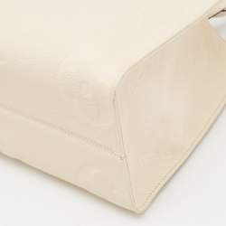 Pre Owned Louis Vuitton Cream Monogram Empriente Leather Giant Onthego MM Bag